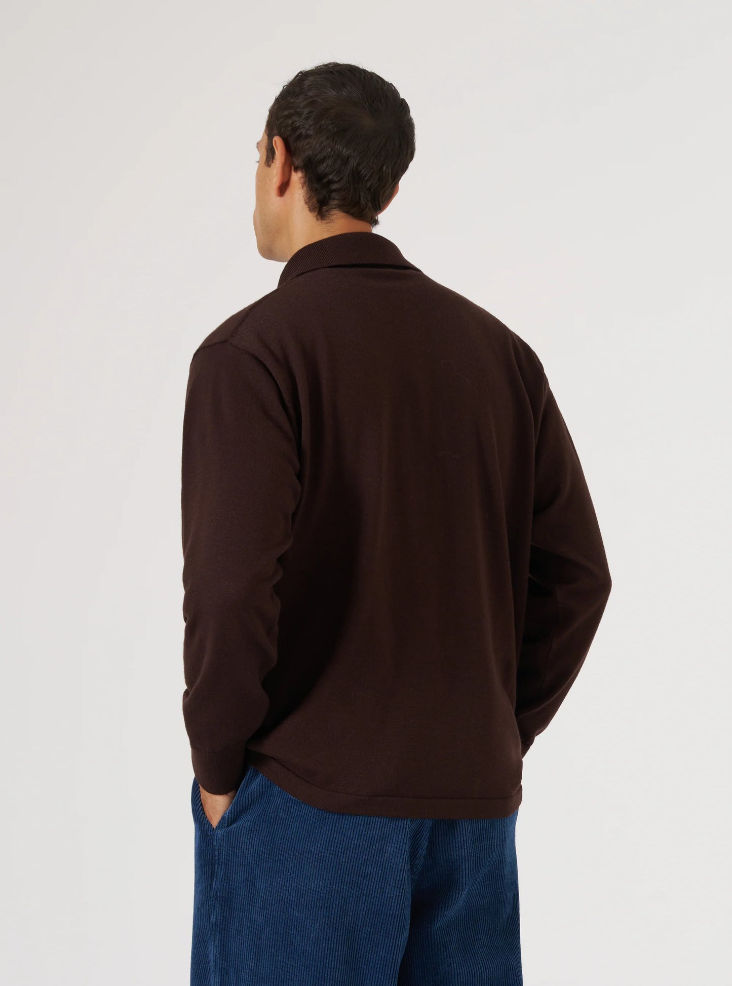 Universal Works Brown Merino L/S Pullover Knit Shirt