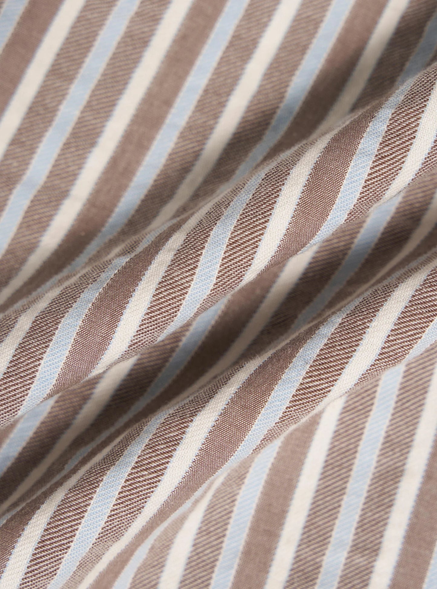 Universal Works Brown Madison Stripe Station Shirt