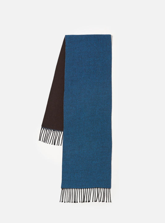 Universal Works Light Blue/Brown Double Sided Scarf