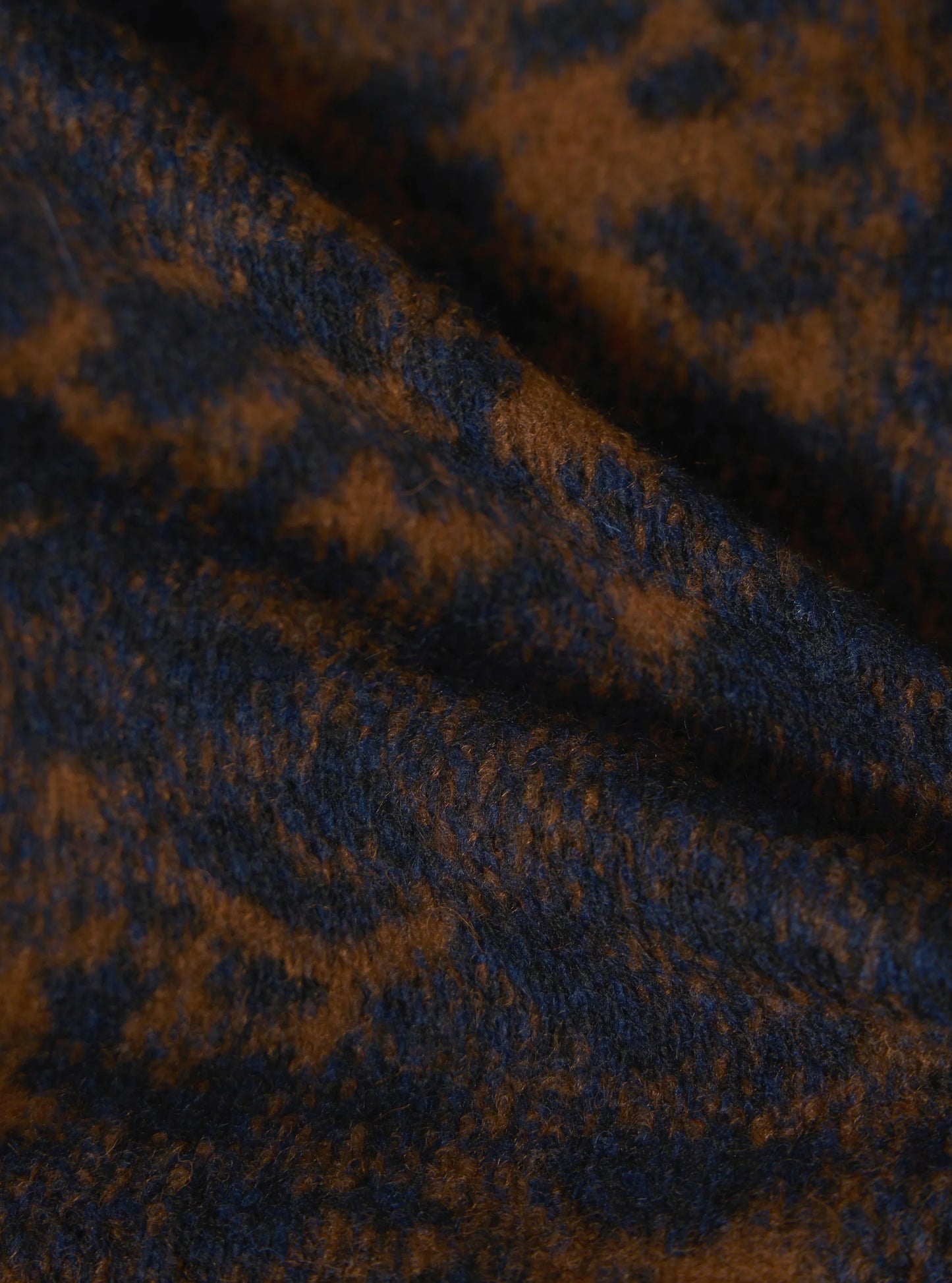 Universal Works Dark Navy/Brown Night Leopard Cardigan
