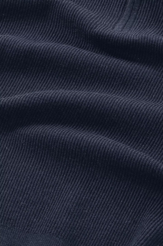 NN07 Navy Hansie Ribbed Half Zip Polo