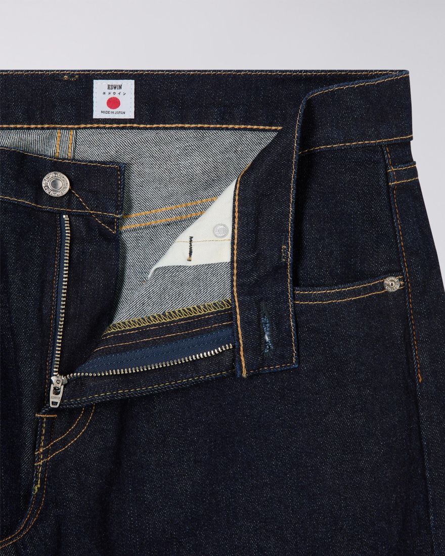 EDWIN Blue Rinsed Tapered Jeans
