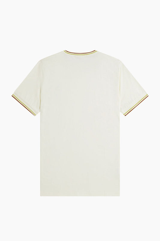Fred Perry Ecru Twin Tipped T-Shirt