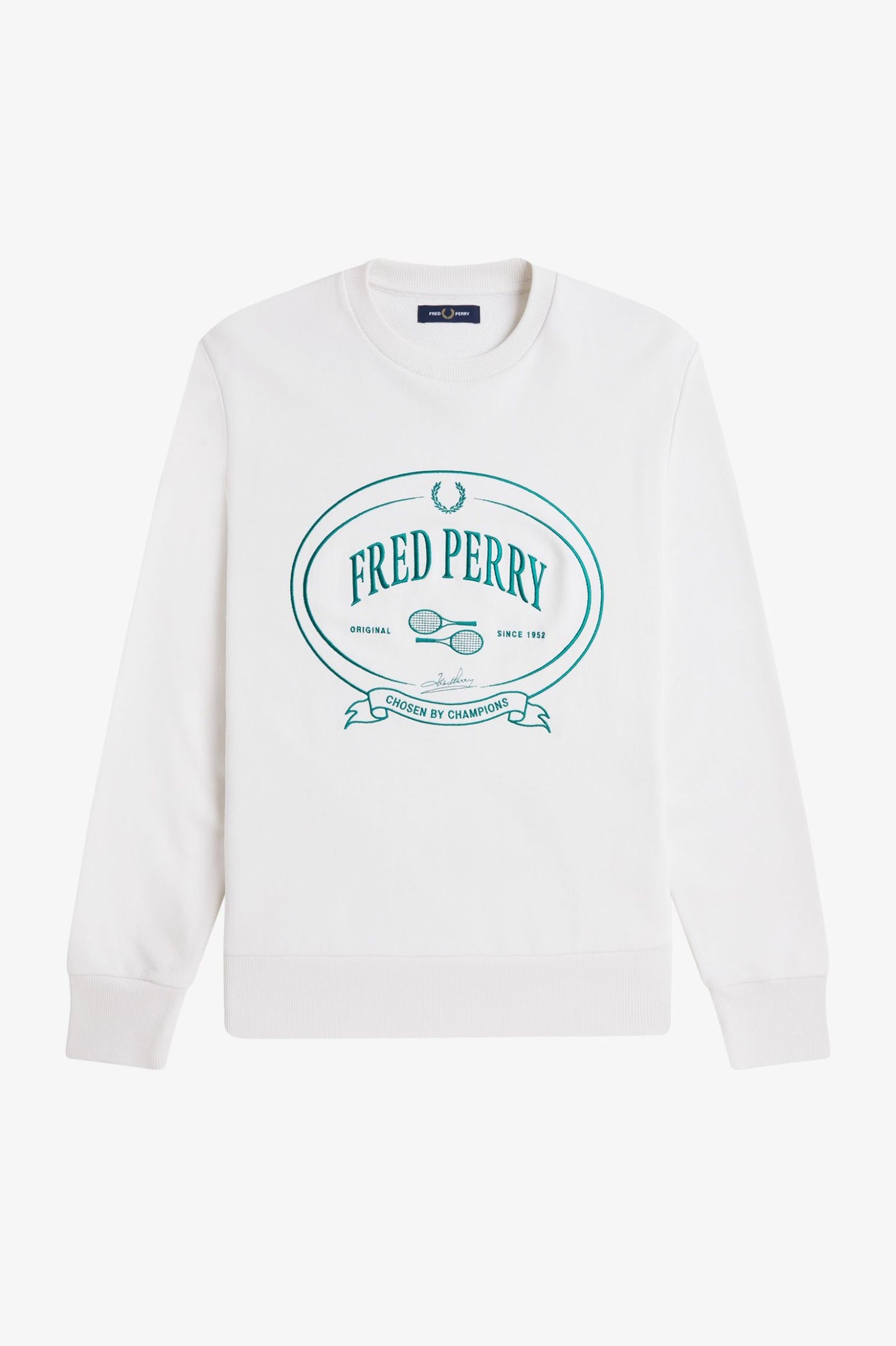 Fred Perry Snow White Chosen By Champions Sweatshirt