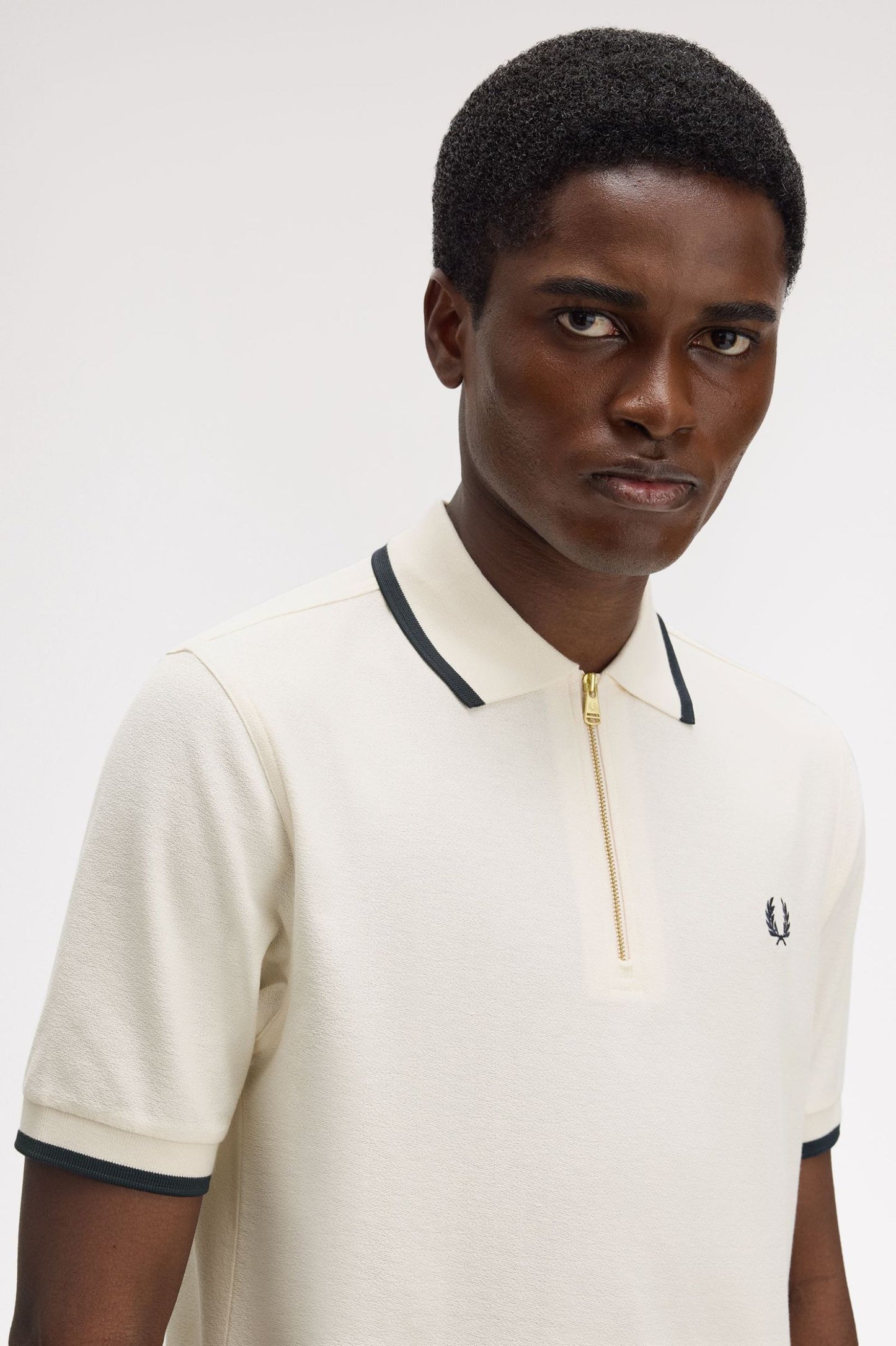 Fred Perry Silky Peach Crepe Pique Polo Shirt