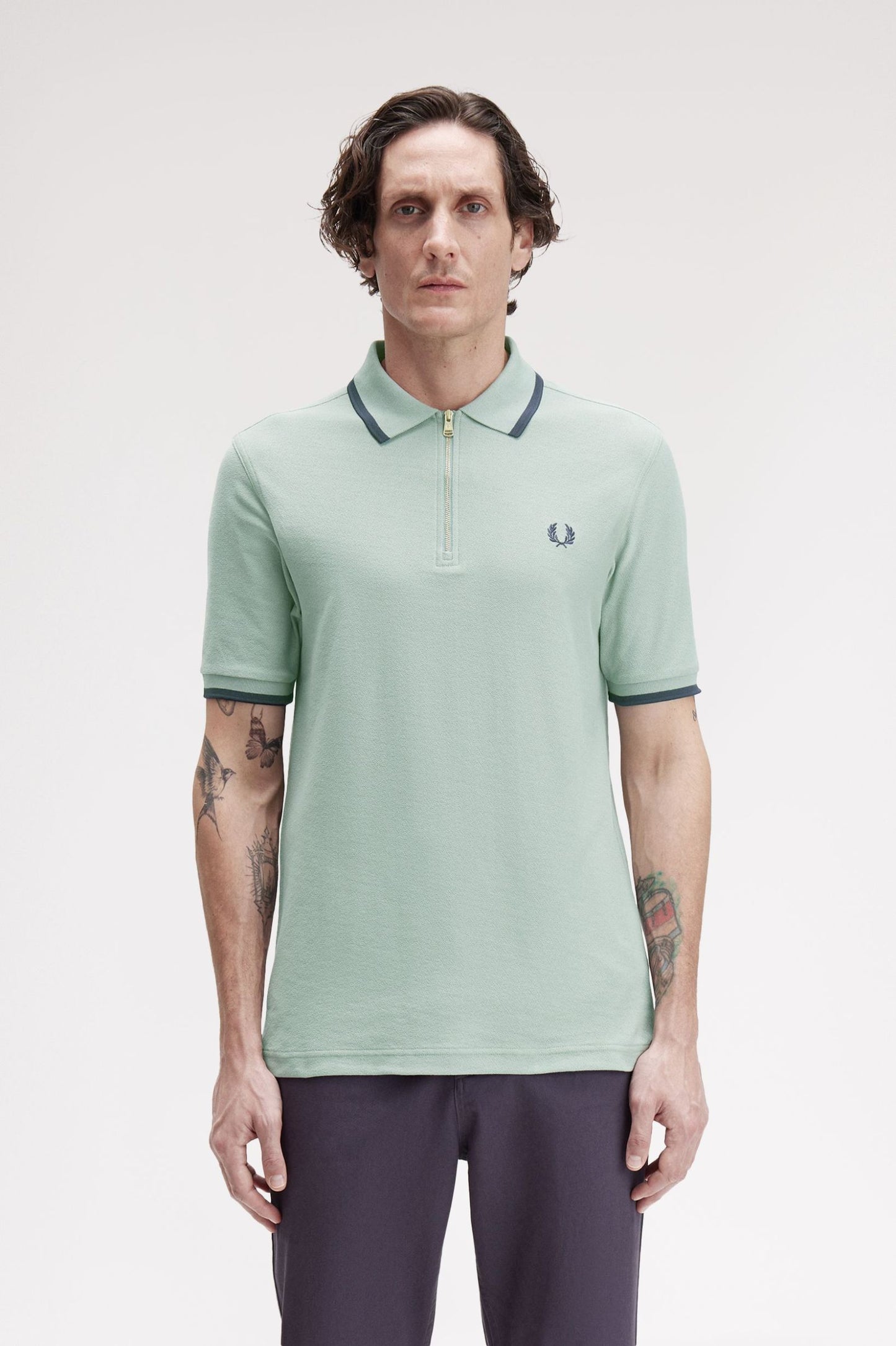 Fred Perry Bay Leaf Crepe Pique Polo Shirt