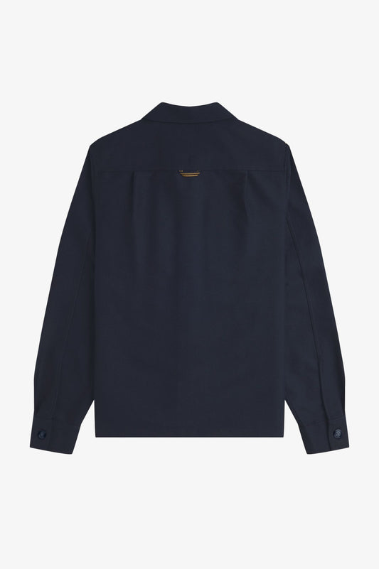 Fred Perry Navy Brushed Twill Overshirt