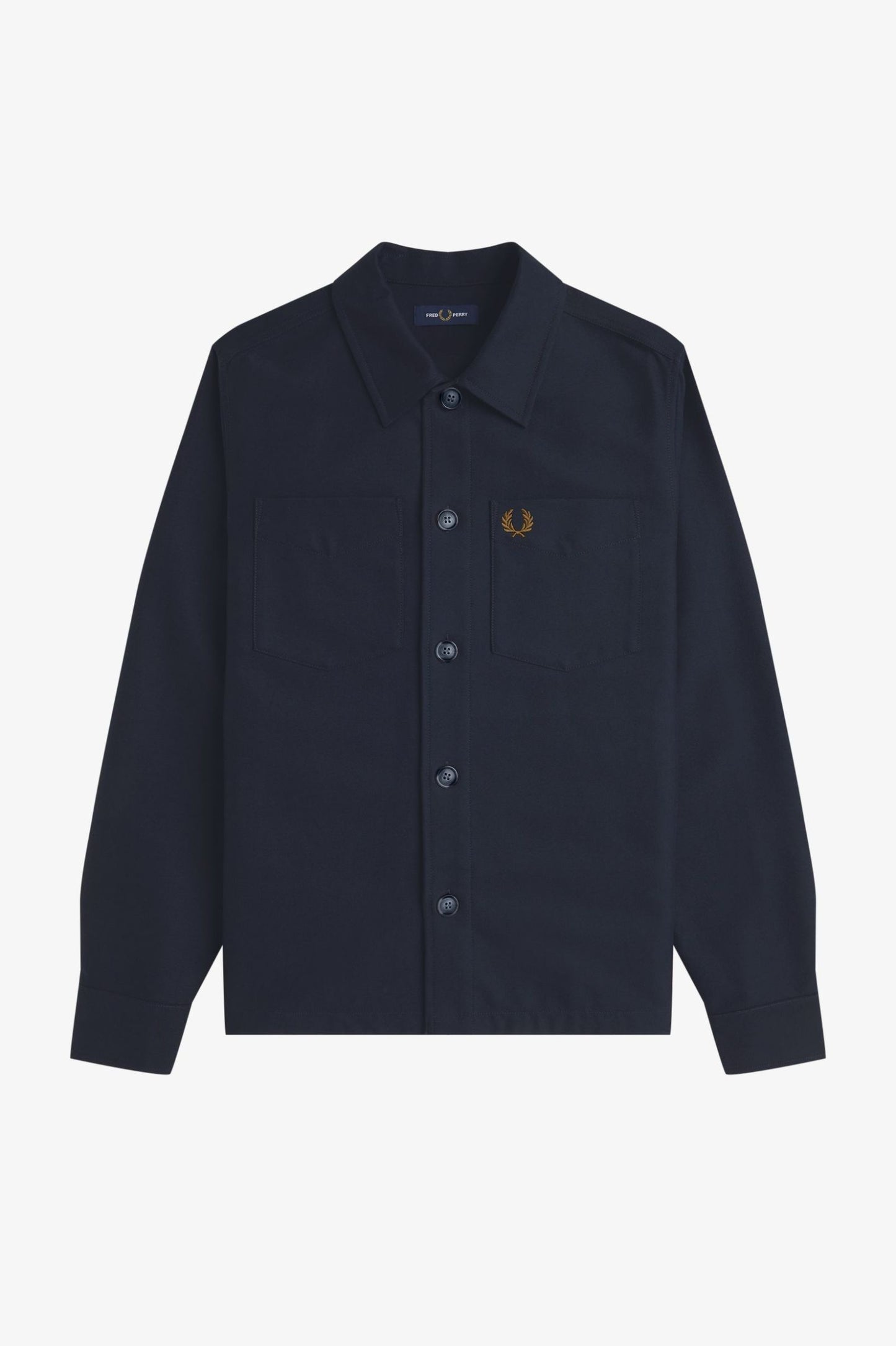 Fred Perry Navy Brushed Twill Overshirt