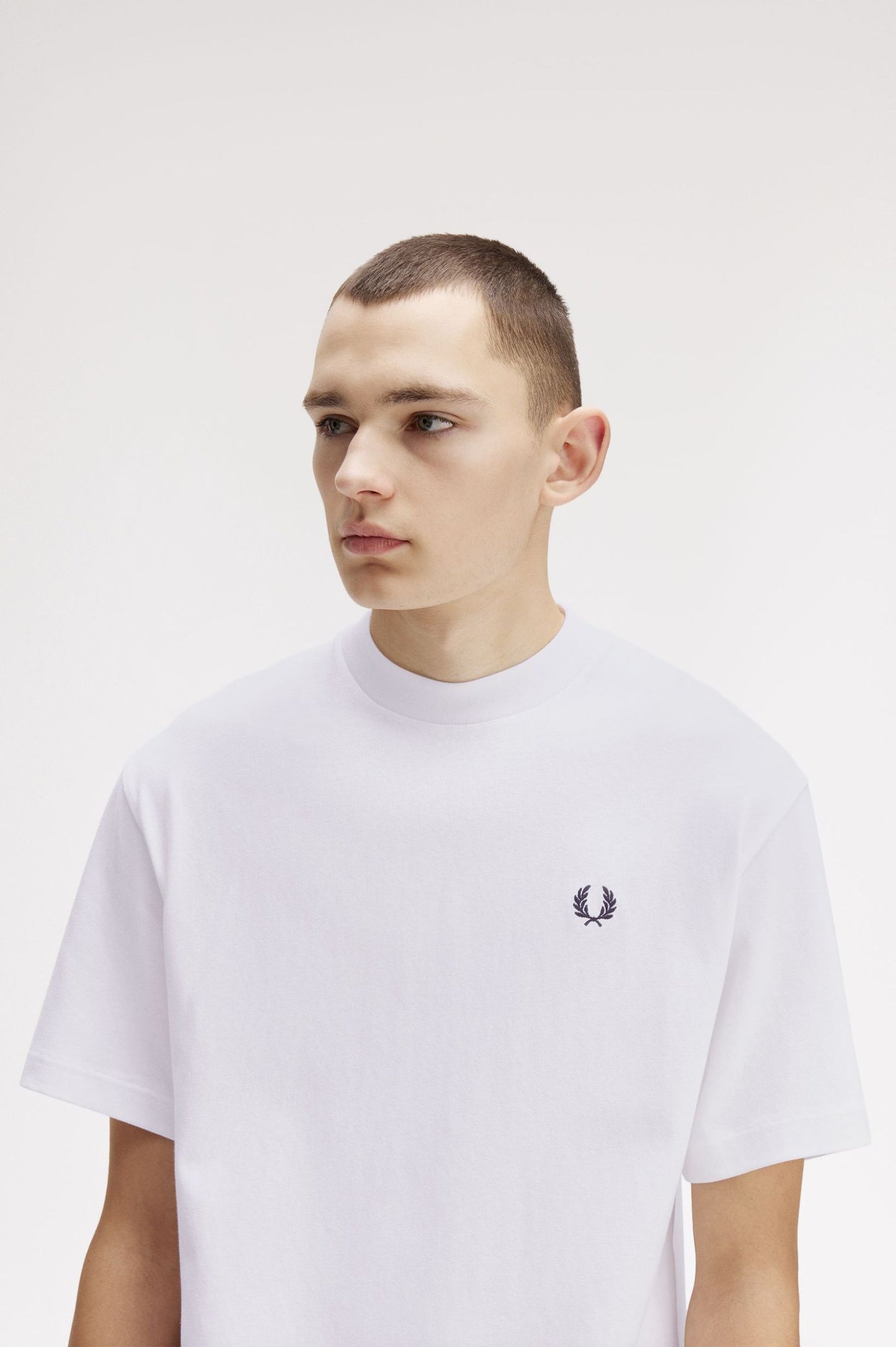 Fred Perry White Relaxed Fit T-Shirt