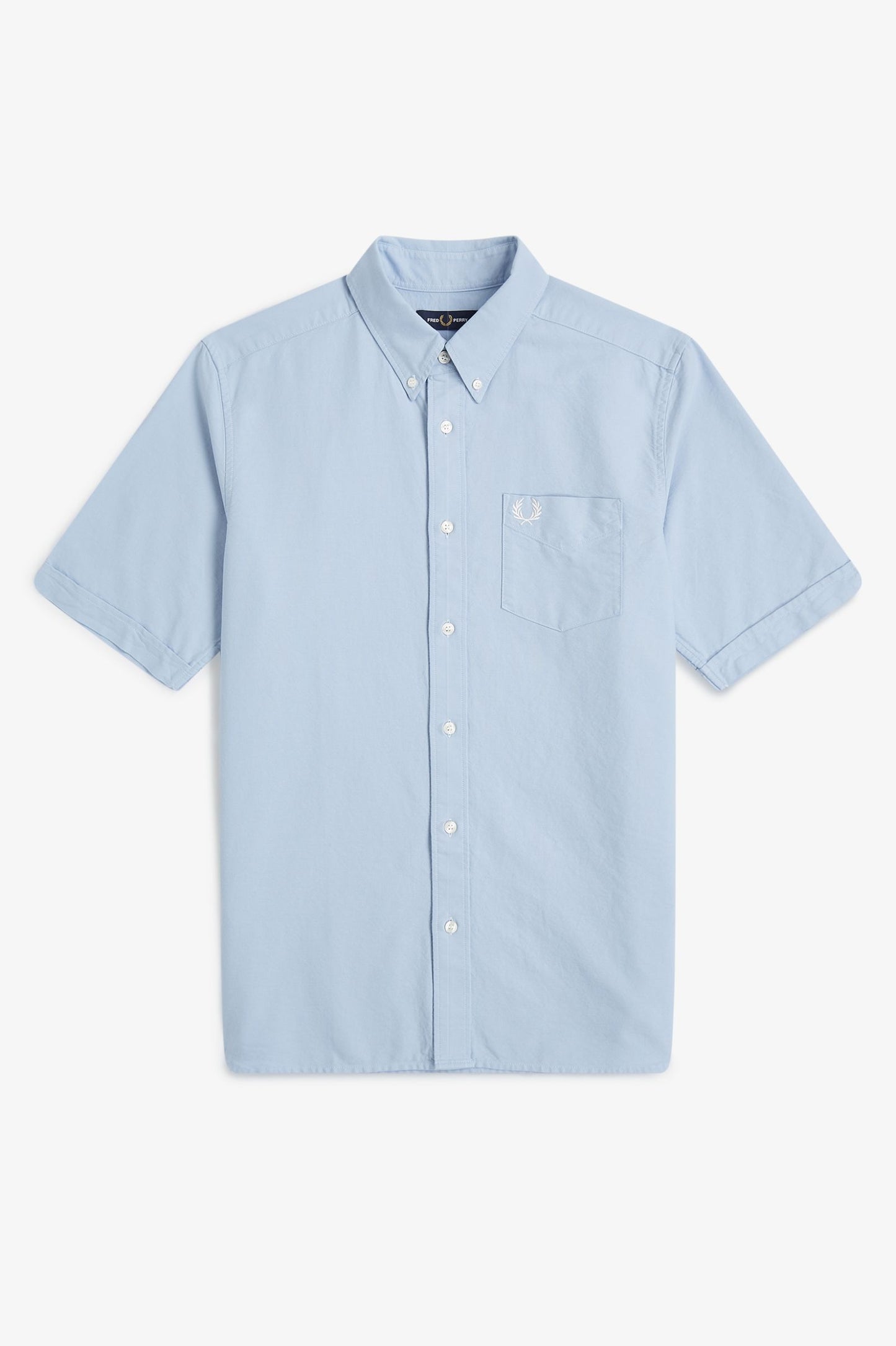 Fred Perry Light Smoke Short Sleeve Oxford Shirt