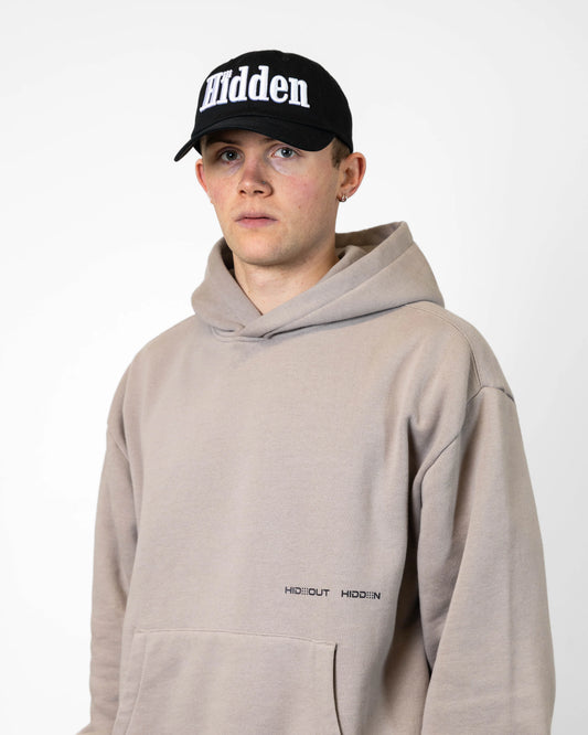 Hidden Hideout Greige/Black Singer Hoodie