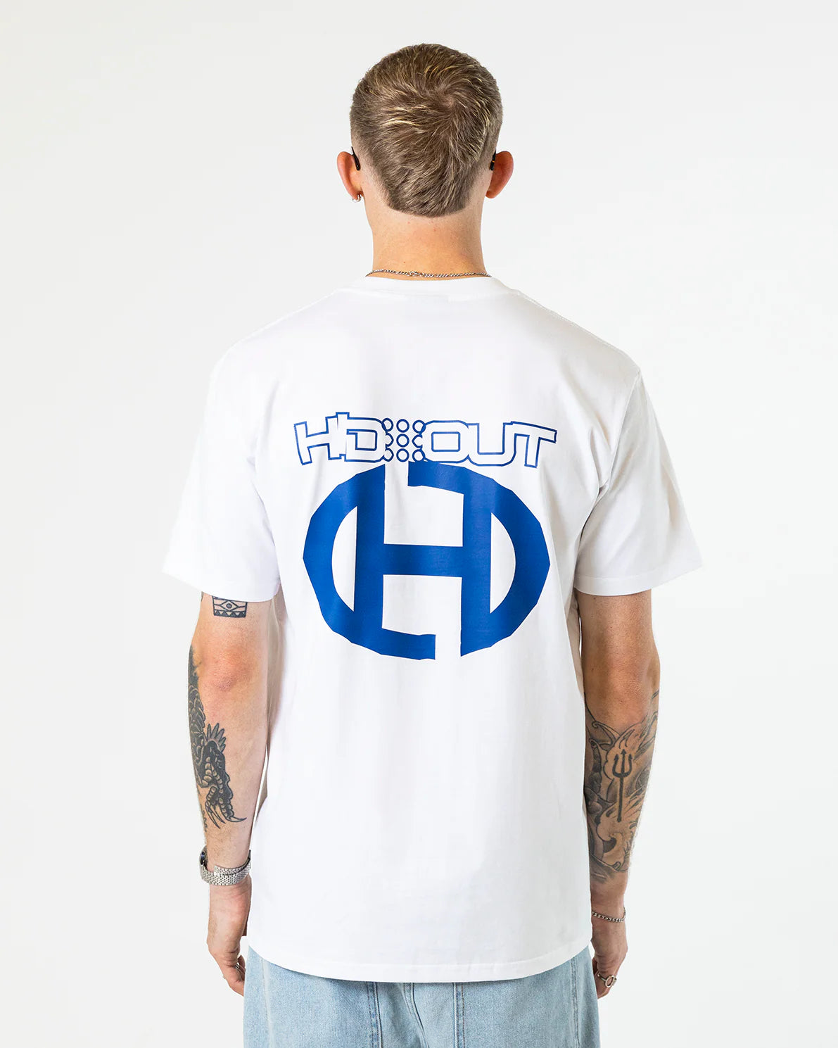 Hidden Hideout White Wonky T-Shirt