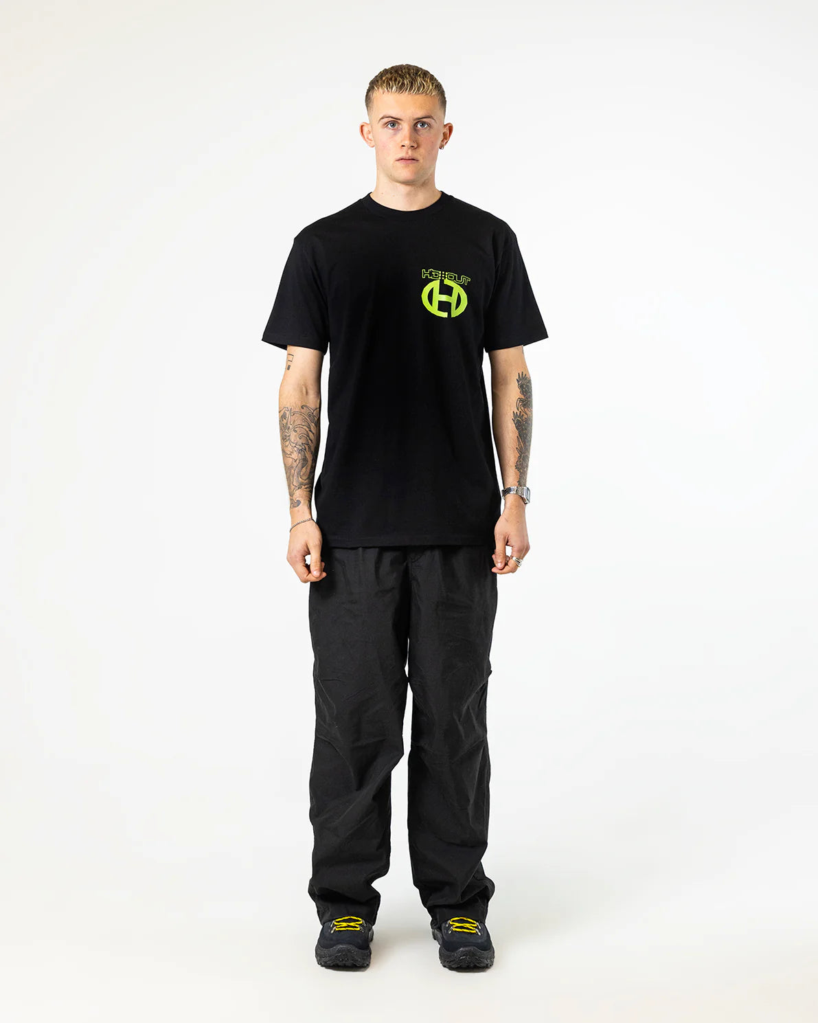 Hidden Hideout Black Wonky T-Shirt