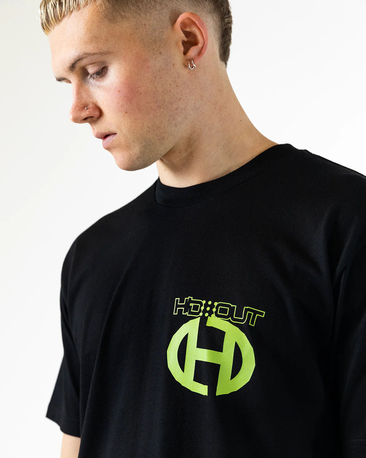 Hidden Hideout Black Wonky T-Shirt
