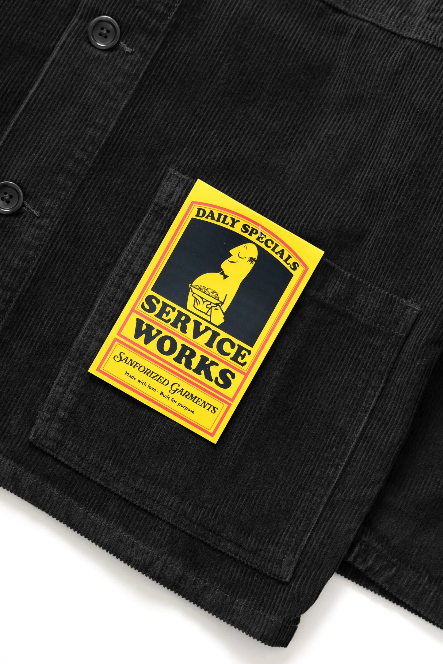 Service Works Black Corduroy Chore Jacket