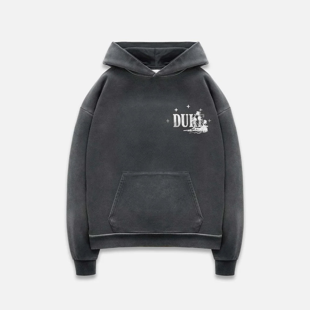 Duke + Dexter Washed Grey Poolside Story Hoodie