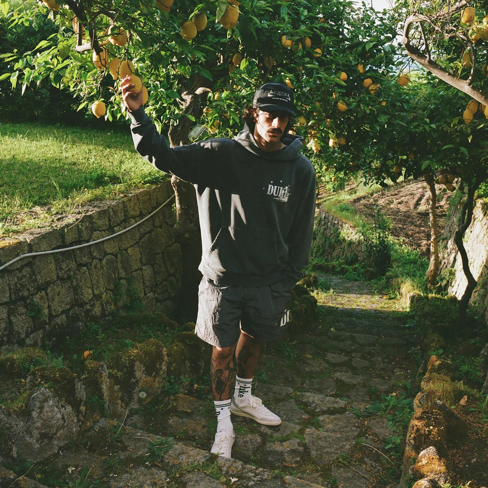 Duke + Dexter Washed Grey Poolside Story Hoodie
