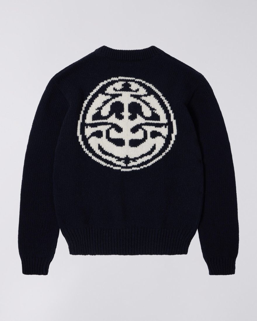 EDWIN Navy Ellis Knitted Sweatshirt