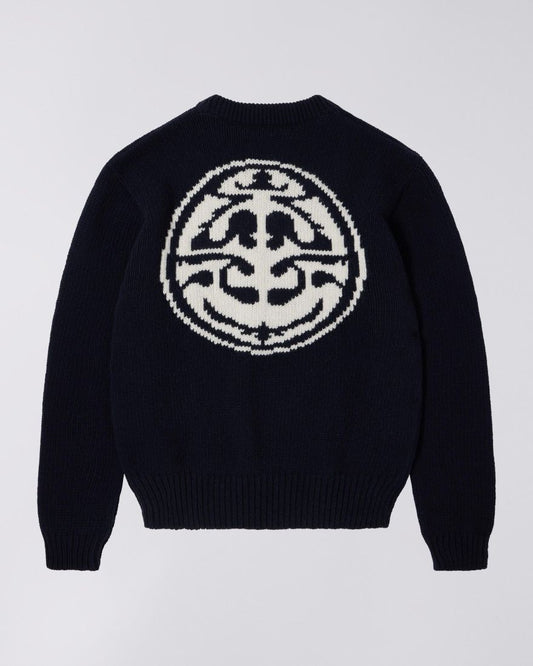 EDWIN Navy Ellis Knitted Sweatshirt
