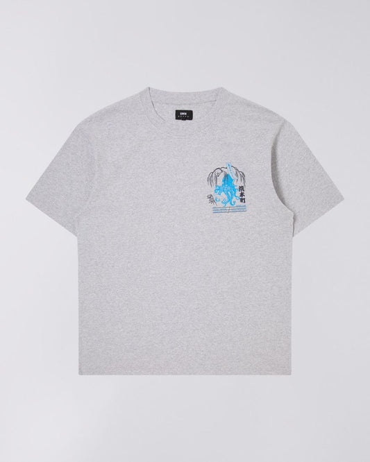 EDWIN Marl Grey Drink Mood T-Shirt