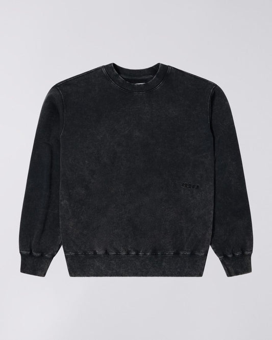 EDWIN Washed Black Axiom Crew Sweatshirt