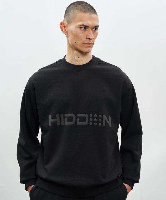 Hidden Hideout Black Large Logo Sweat