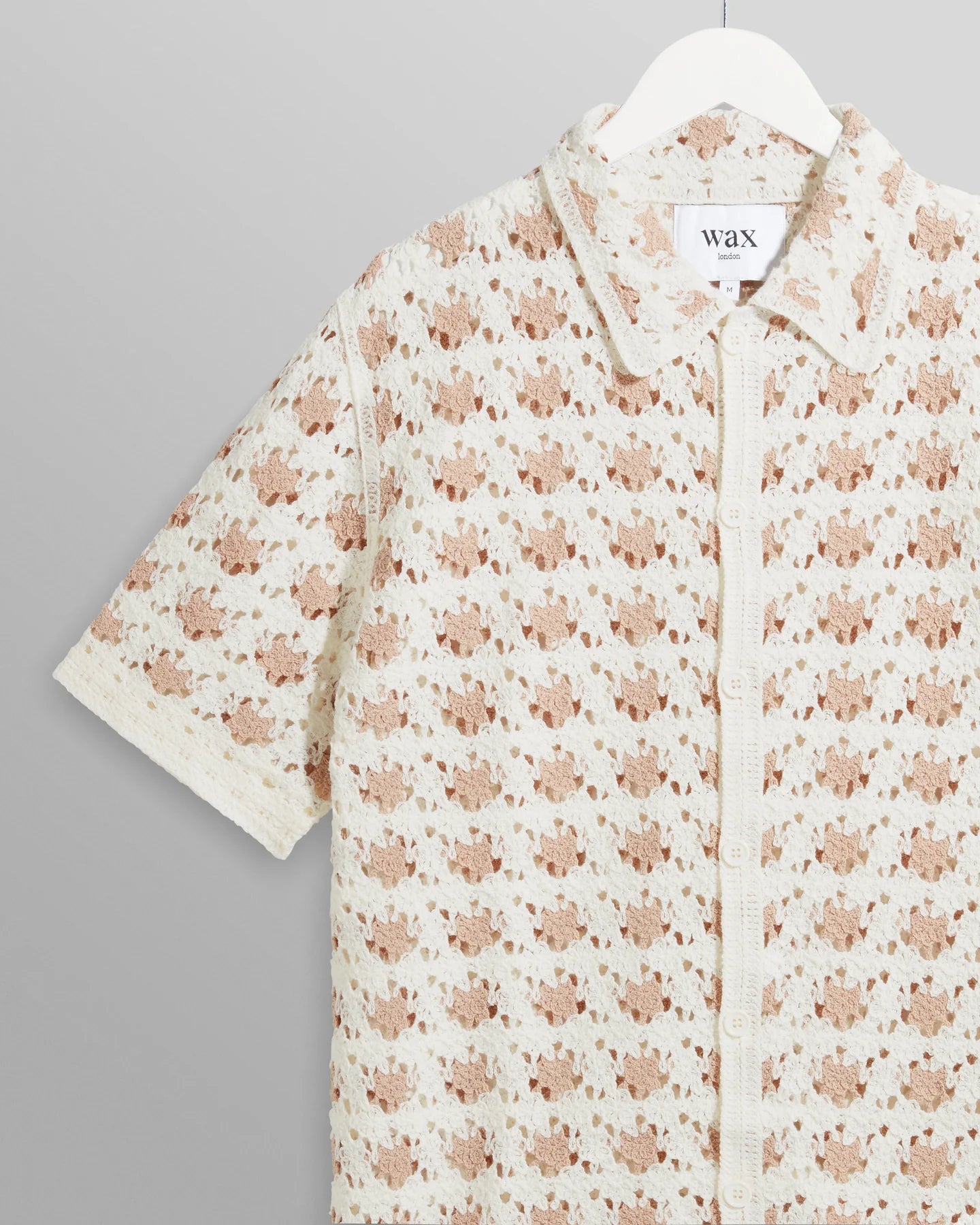 Wax London Ecru Porto Splash Crochet Shirt