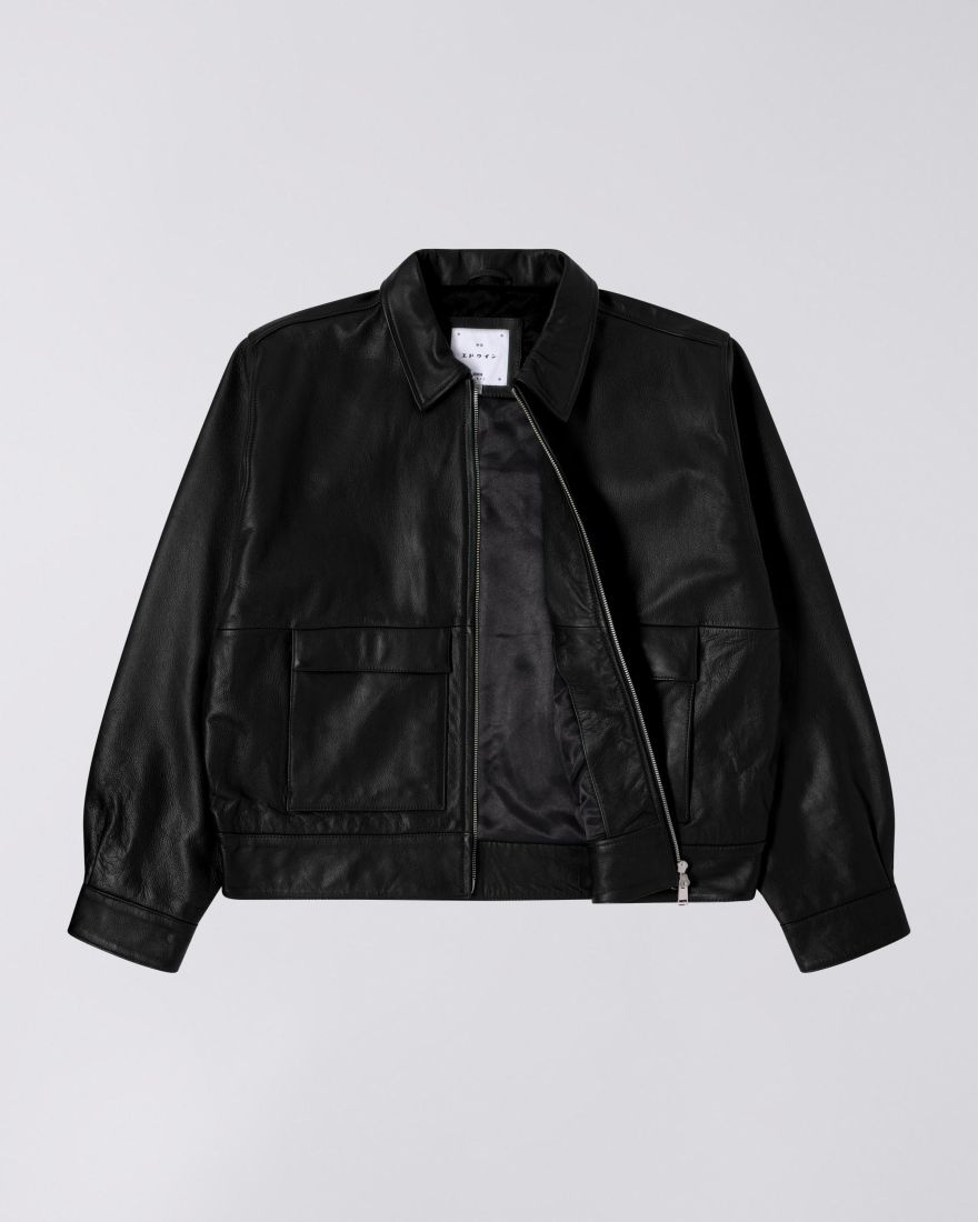 EDWIN Black Leather Dogma Jacket