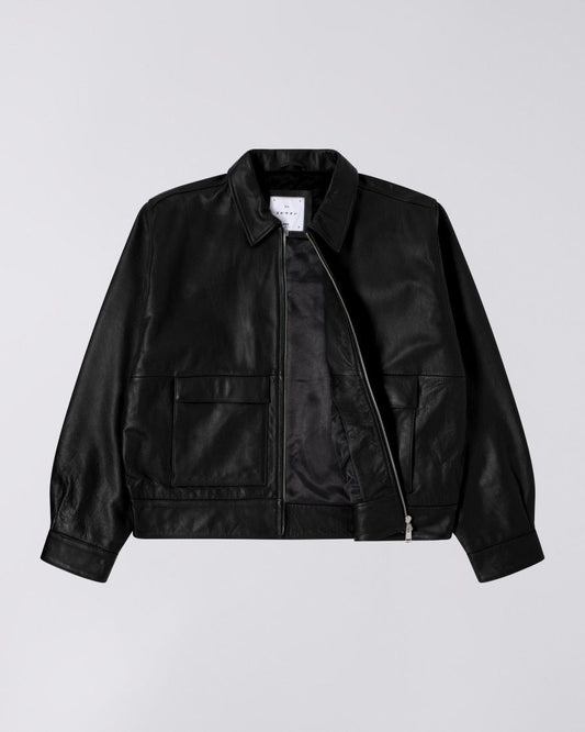 EDWIN Black Leather Dogma Jacket