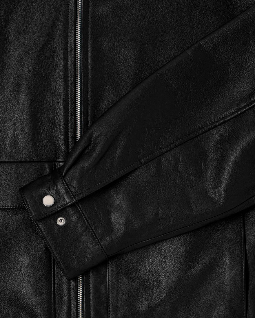 EDWIN Black Leather Dogma Jacket