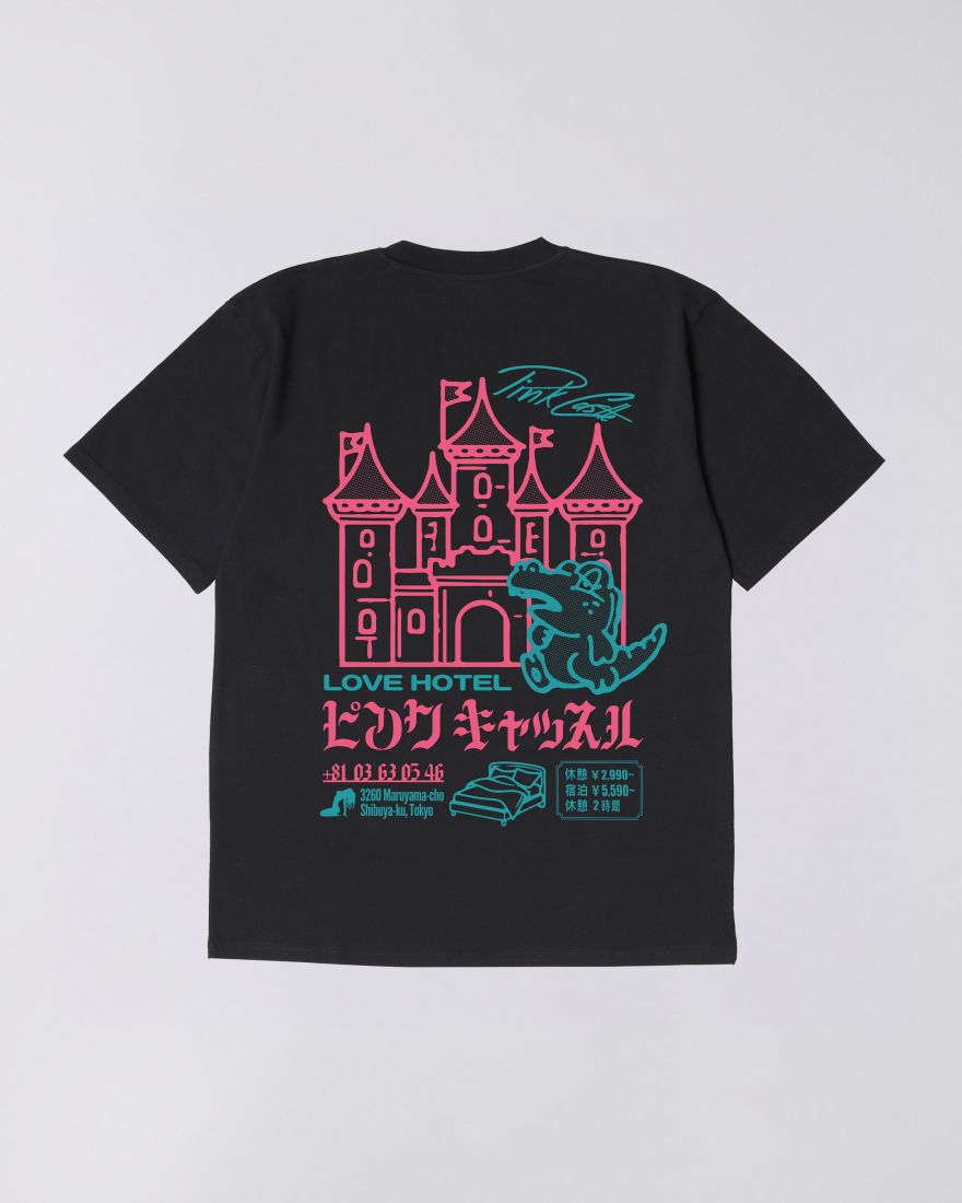 EDWIN Black Pink Castle T-Shirt