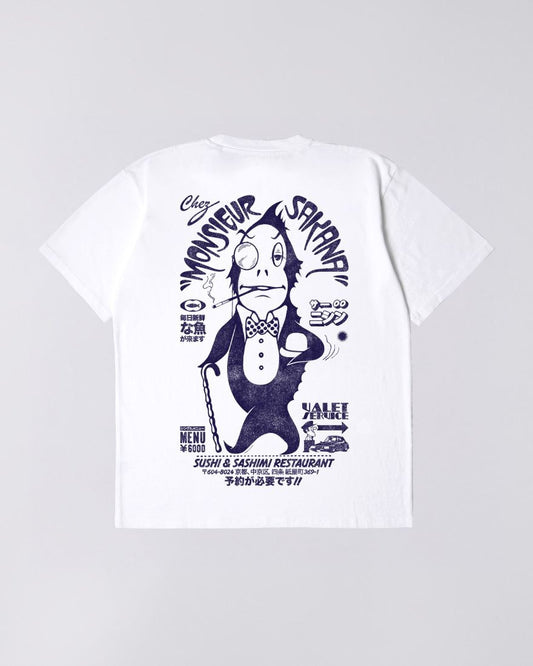 EDWIN White Monsieur Sakana T-Shirt