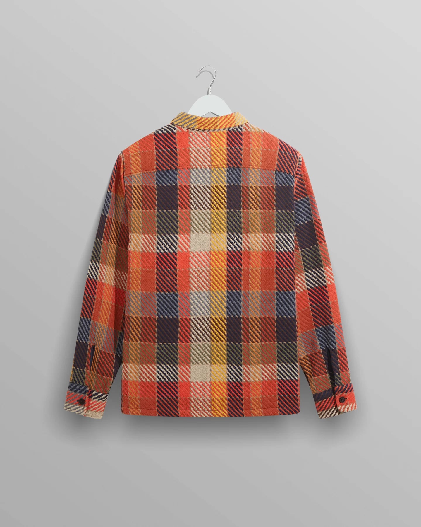 Wax London Orange Pike Check Whiting Overshirt