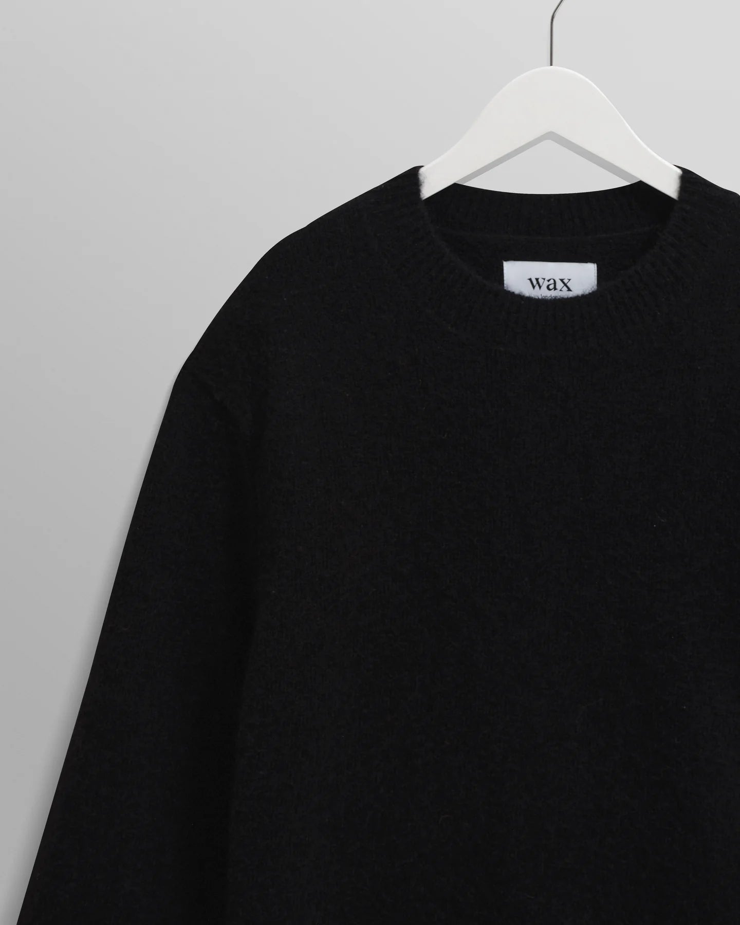 Wax London Black Fluffy Wilde Wool Sweatshirt